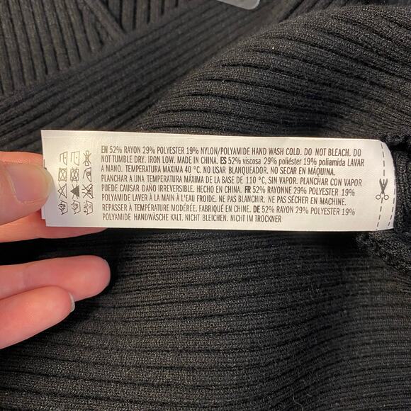 Endless Rose NWT Knit Wrap Sweater Womens‎ Size L Black Business - Picture 8 of 9